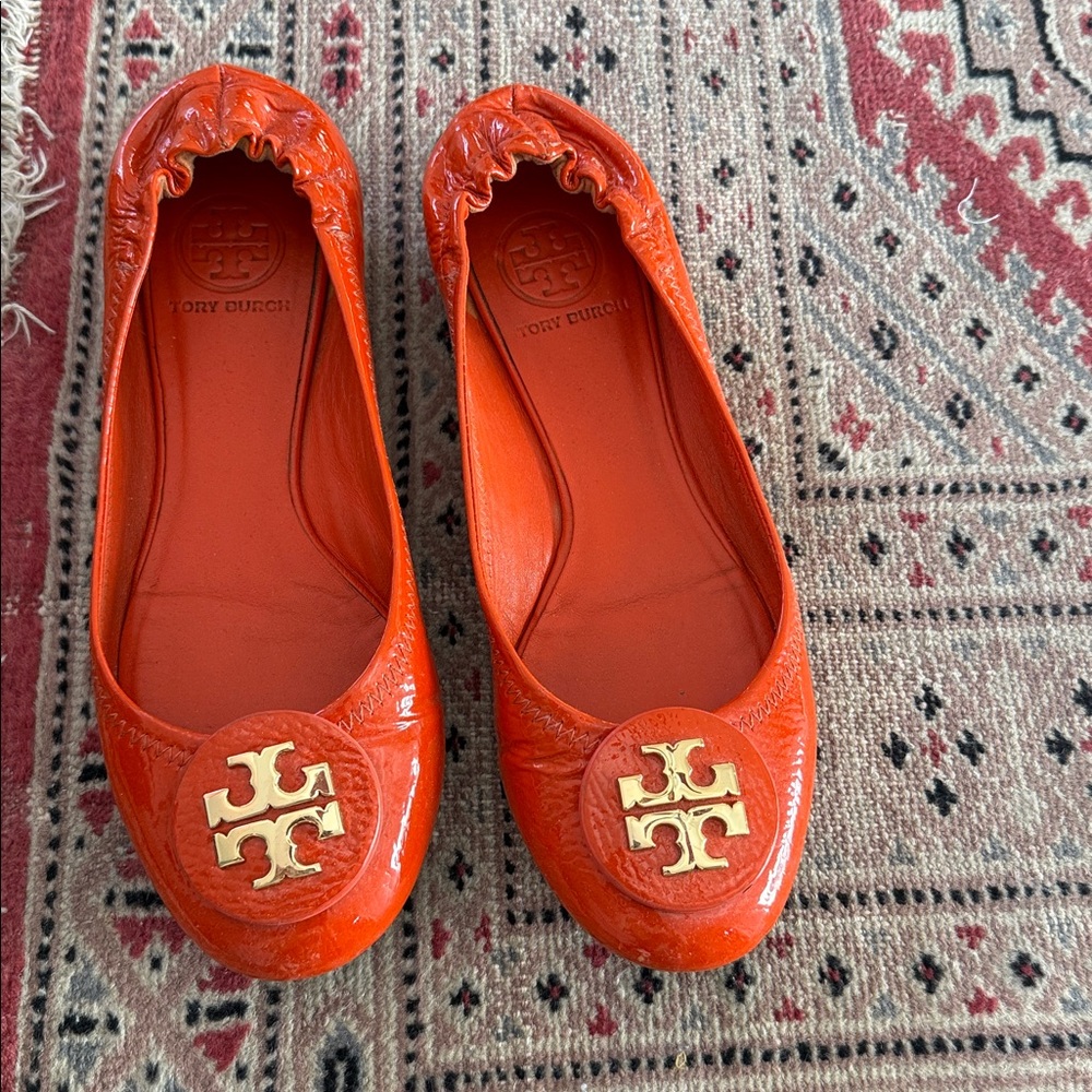Tory Burch Bright Orange Flats